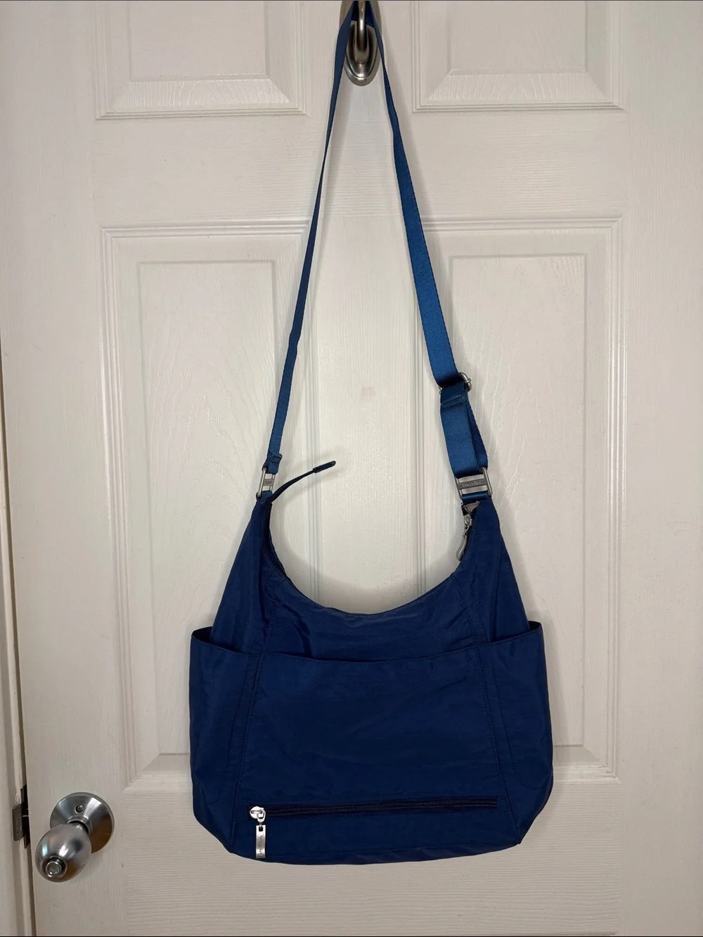 Baggalini Pacific Hobo Crossbody Shoulder Tote Bag Pacific Blue EUC